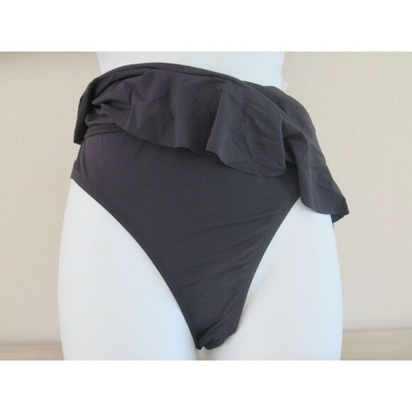 Bleu Rod Beattie RBKK21580 Women's Sz 10 Black Skirted Hipster Bikini Bottom $65 - Picture 3 of 7